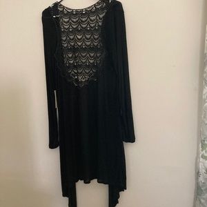 Vertigo Paris Black Lace Embellished Cardigan